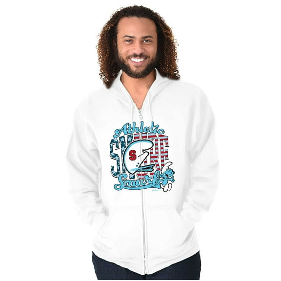 Vintage Football Athlete Smurf Zip Up Hoodie Men's Women's Brisco Brands M