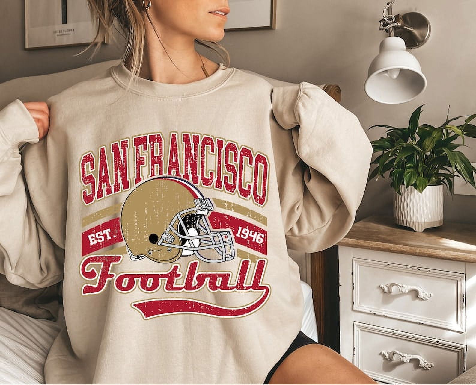 Vintage Football Crewneck Sweatshirt