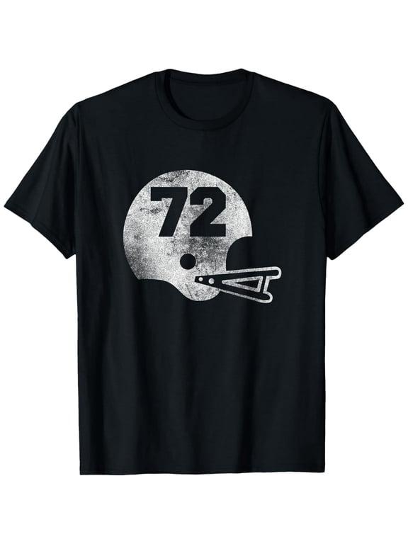 Vintage Football Jersey Number 72 T-Shirt Player Number