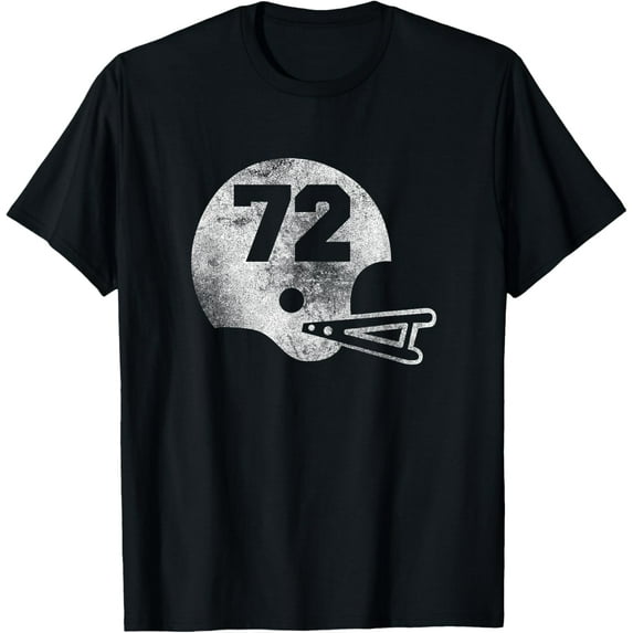 Vintage Football Jersey Number 72 T-Shirt Player Number