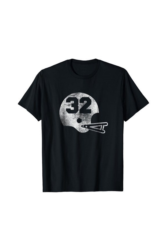 Vintage Football Number 32 T-Shirt Player Number