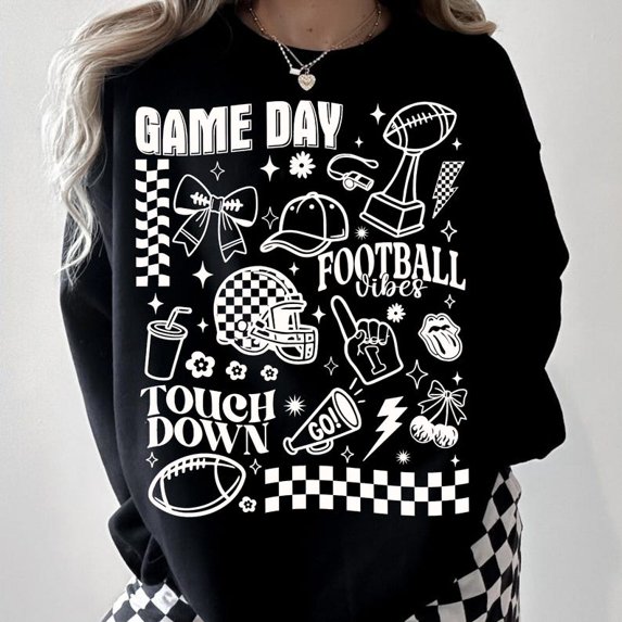 Vintage Football Sweatshirt, Football Sweatshirt, Football Season Shirt Shirt, Trendy Football Sweatshirt, Game Day Sweatshirt, Touchdown Sweatshirt, Football Vibes