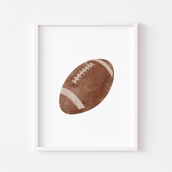 Vintage Football Wall Art Rugby Sports Nursery Decor Unframed Paper Print