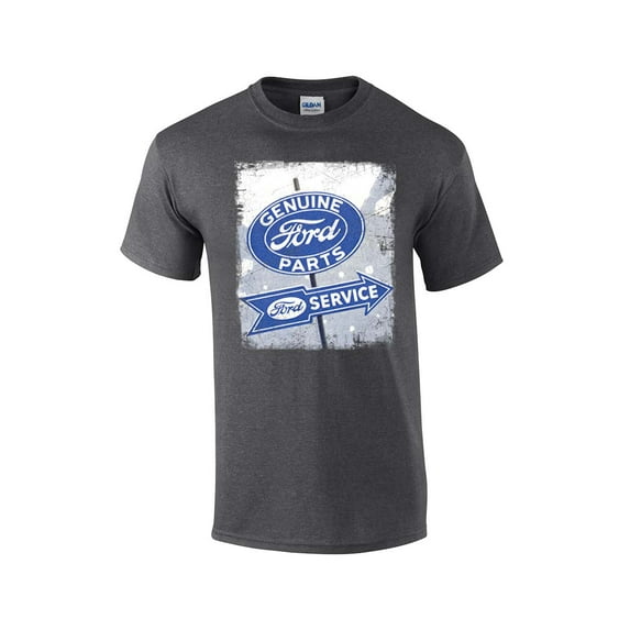 Vintage Ford Genuine Parts Sign Adult Short Sleeve T-shirt-HeatherGray-Large