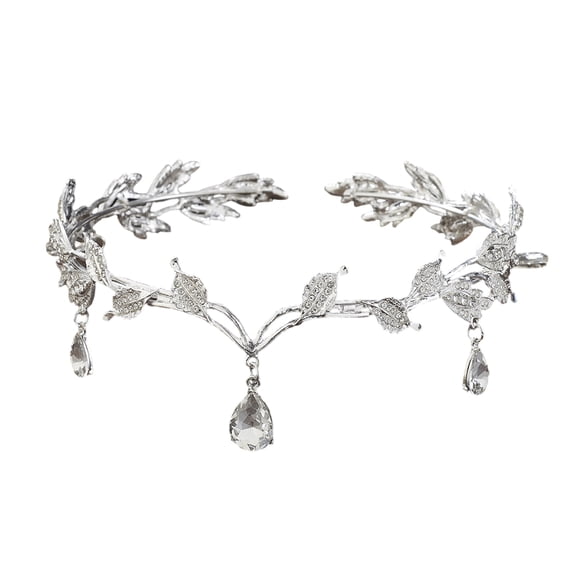Vintage Forehead Pendant Rhinestones Tiaras Headband for Weddings and Proms with Crystal Beads Formal Occasion Props