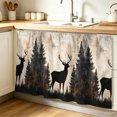 thumbnail image 1 of Vintage Forest Deer Cabinet Curtain 32"Wx55"L,Dustproof Pantry Door Curtain with Self Adhesive Tape,Rustic Country Wildlife Woodland Tall Storage Cover Privacy Drape for Bathroom Kitchen Laundry Room, 1 of 9