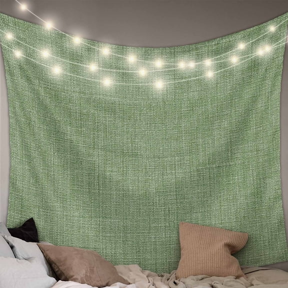 Vintage Forest Green Small Tapestry for Bedroom Wall Hanging Tapestry,Farmhouse Retro Solid Color Linen Texture Ceiling Backdrop Tapestries Poster Blanket Wall Decor for Living Room 23" x 28"