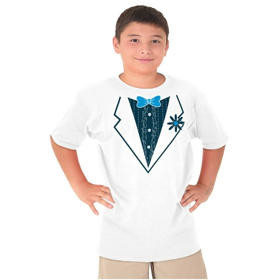 Vintage Formal Bachelor Party Tuxedo Boys Kids T Shirt Tees Tops Teen Brisco Brands L