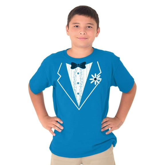 Vintage Formal Bachelor Party Tuxedo Boys Kids T Shirt Tees Tops Teen Brisco Brands X