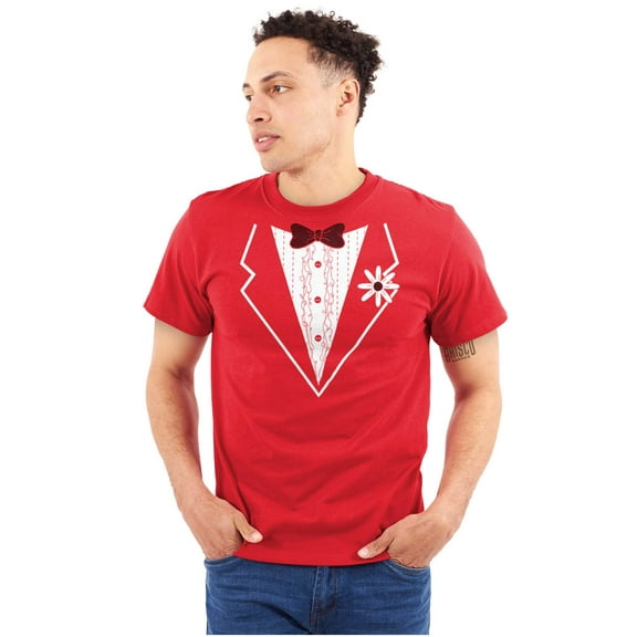 Vintage Formal Bachelor Party Tuxedo Men's Big & Tall Crewneck Graphic Tee Brisco Brands 3X