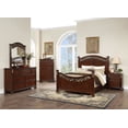 thumbnail image 1 of Vintage Formal Brown 6pc Bedroom Set Est king Size Bed Dresser Mirror Chest 2x Nightstands Furniture Floral Design HB FB, 1 of 6