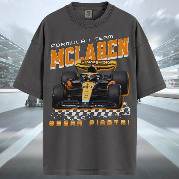 Vintage Formula One Racing T-Shirt, McLaren Team Racing Graphic Tee, Oscar Piastri Shirt, Retro Motorsport Fan Apparel, Comfort Colors Tee