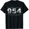 thumbnail image 1 of Vintage Fort Lauderdale 954 Area Code Skyline Florida T-Shirt, 1 of 3