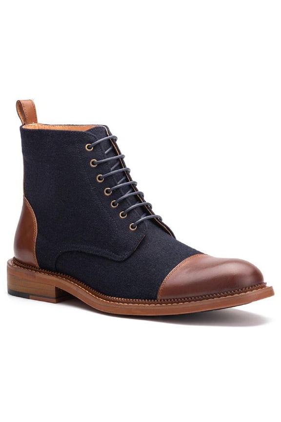 Co. Mens Remington Leather Color block Combat & Lace-up Boots