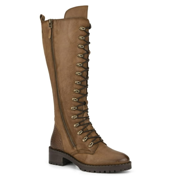 Vintage Foundry Co. Womens' Henrietta Fashion Classic Mid Calf Boots, Tan, 7.5