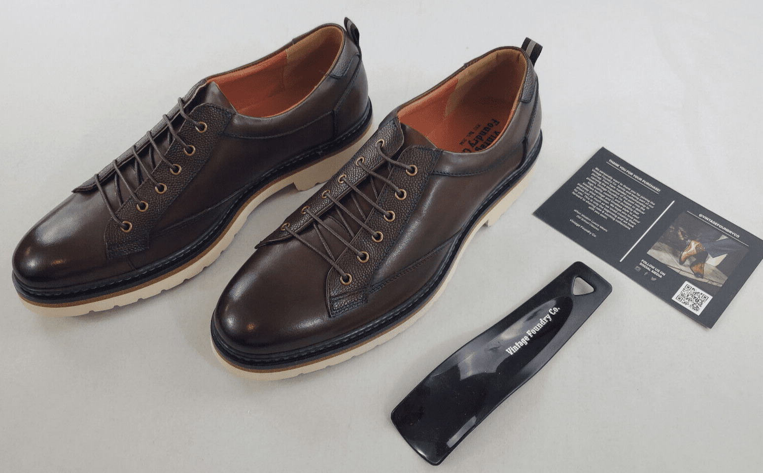 Vintage Foundry Co Mens Wilfred Oxford Wingtip Dress Shoes Brown Size 8 NIB Wolf and Shepherd Wingtip Oxford - Maple Brown | undefined  main image 4