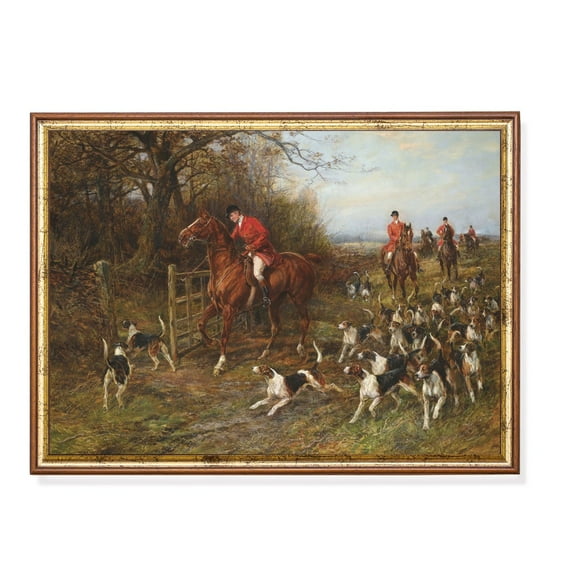 Vintage Fox Hunting Print Poster Heywood Hardy Equestrian Art, Size 12x18 UNFFRAMED F03.1.7l889