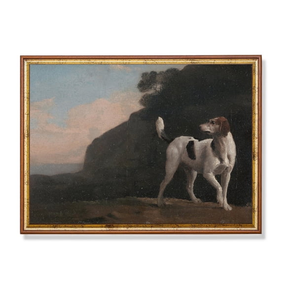 Vintage Foxhound Rustic Farmhouse Animal Art Unframed Paper Print