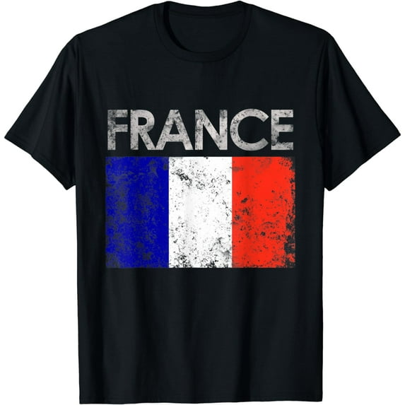 Vintage France French Flag Pride Gift T-Shirt