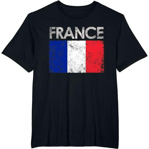 Vintage France French Flag Pride Gift T-Shirt