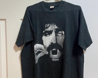 Vintage Frank Zappa 90s American Legendary Rock Icon Big Head T-Shirts