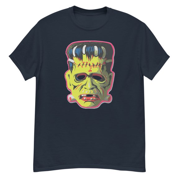 Vintage Frankenstein Horror Movie Gift Classic T-Shirt (Navy, S)