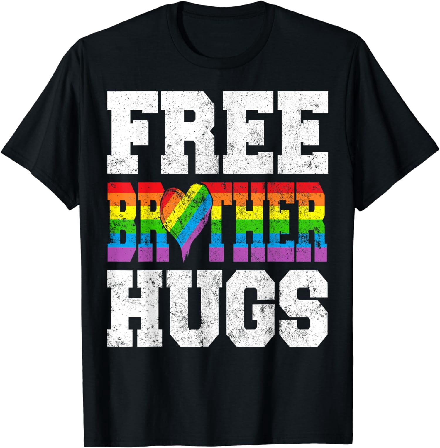 T-shirt Gay Pride Cuore Arcobaleno – LGBT Pride Month, Manica Corta, Donna