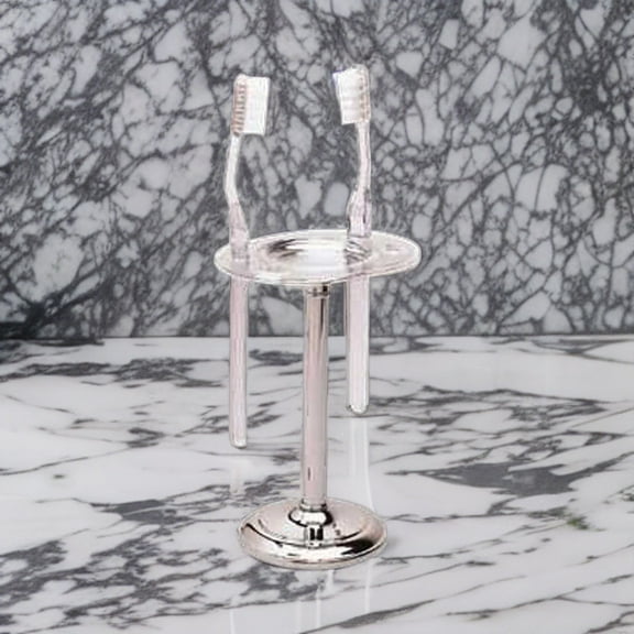 Vintage Freestanding Toothbrush Holder Chrome Brass | Renovator's Supply