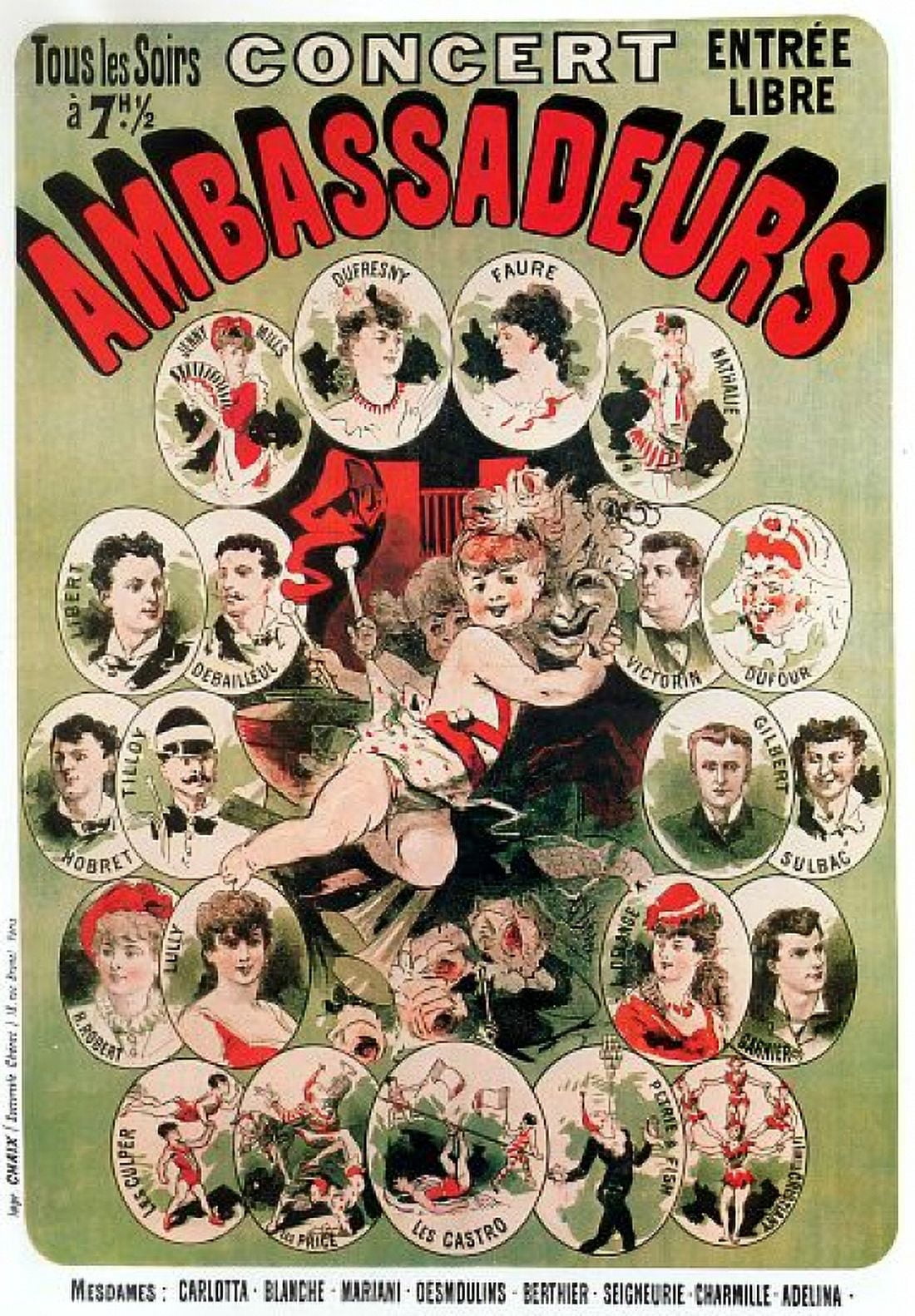 Vintage French Advertising Art Ambassadeurs Canvas Art -  (24 x 36)