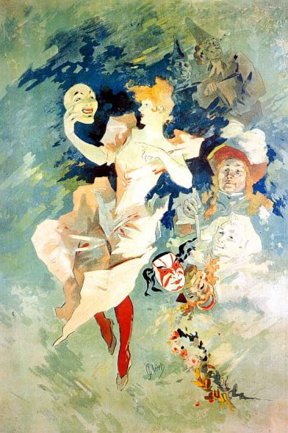 Vintage French Advertising Art Beautiful Woman Canvas Art - (18 x 24)