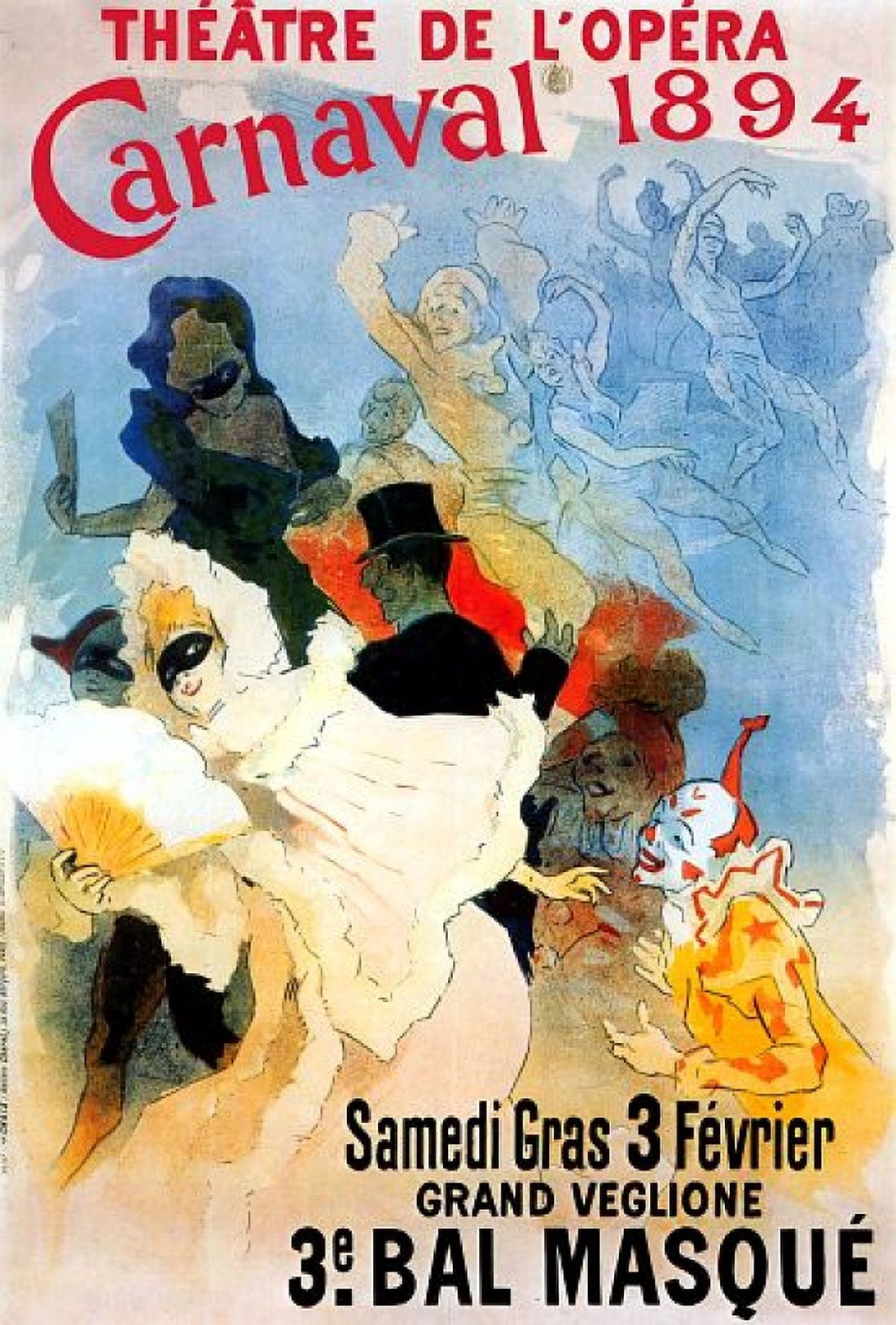Vintage French Advertising Art Carnival 1894 Canvas Art - (18 x 24)