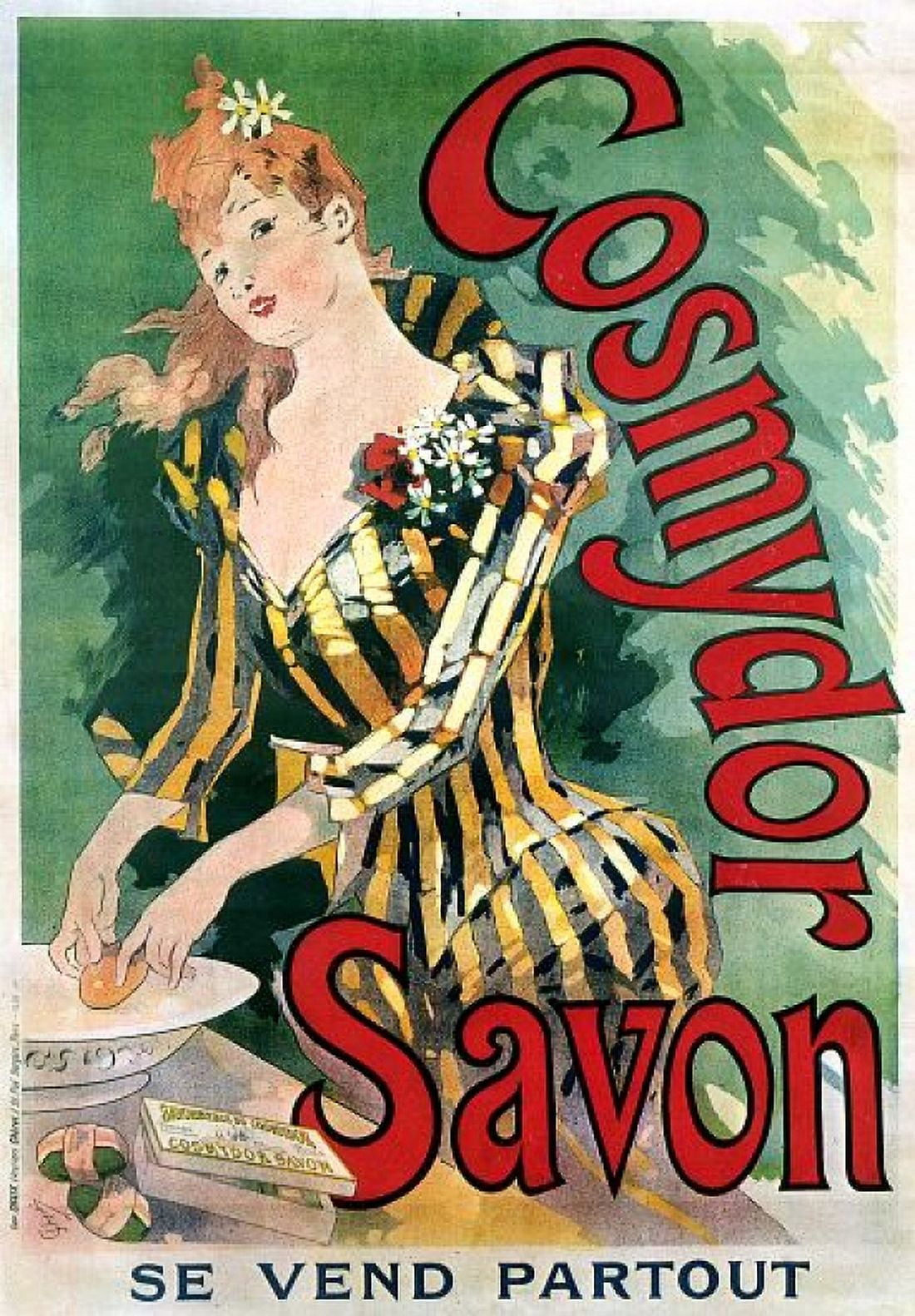 Vintage French Advertising Art Cosmydor Savon Canvas Art -  (18 x 24)