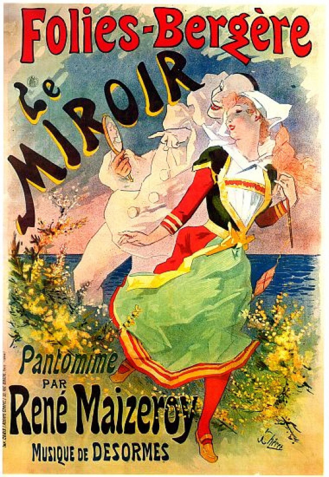 Vintage French Advertising Art Folies Bergere Canvas Art - (18 x 24)