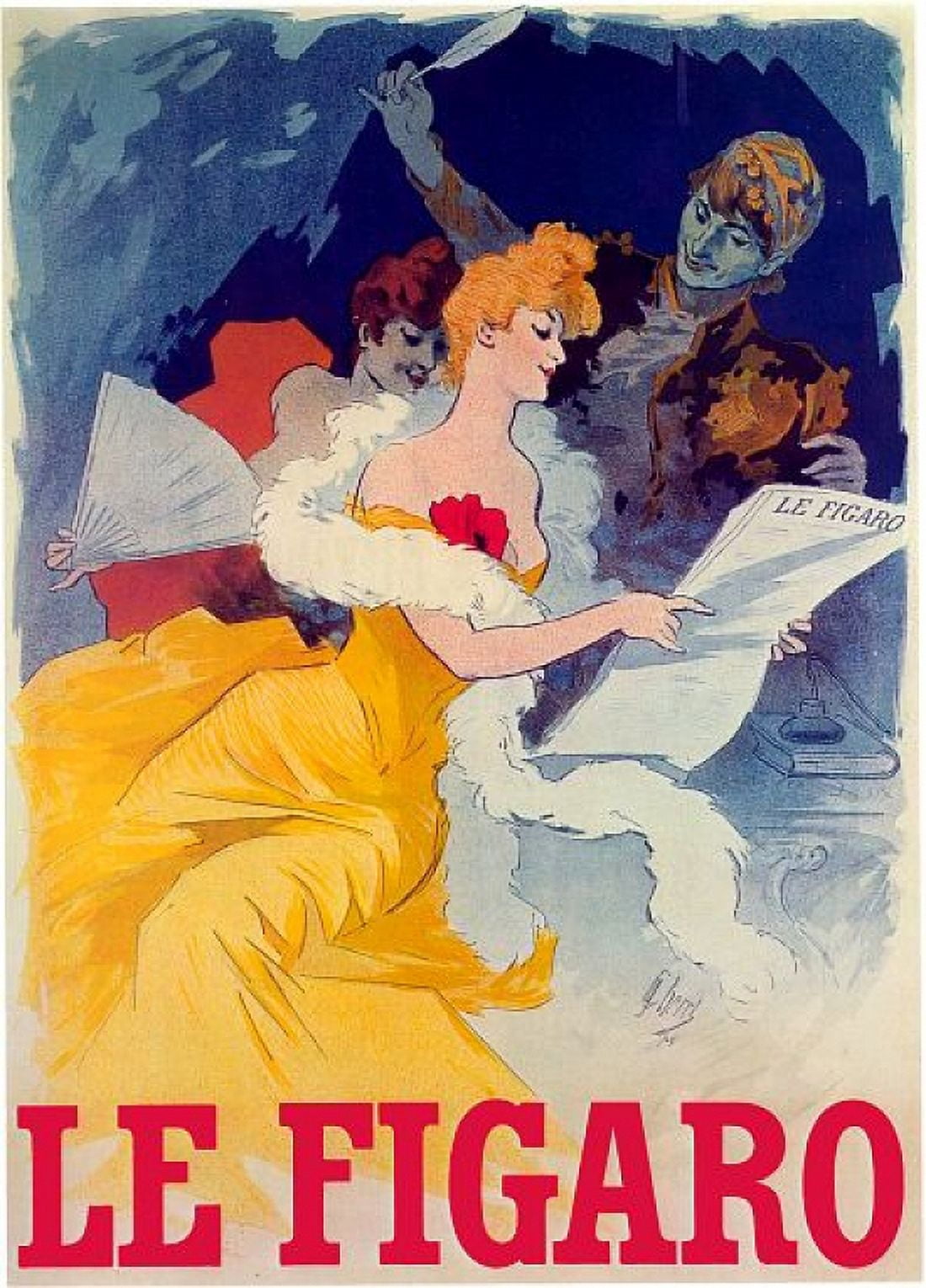 Vintage French Advertising Art Le Figaro Canvas Art - (18 x 24)