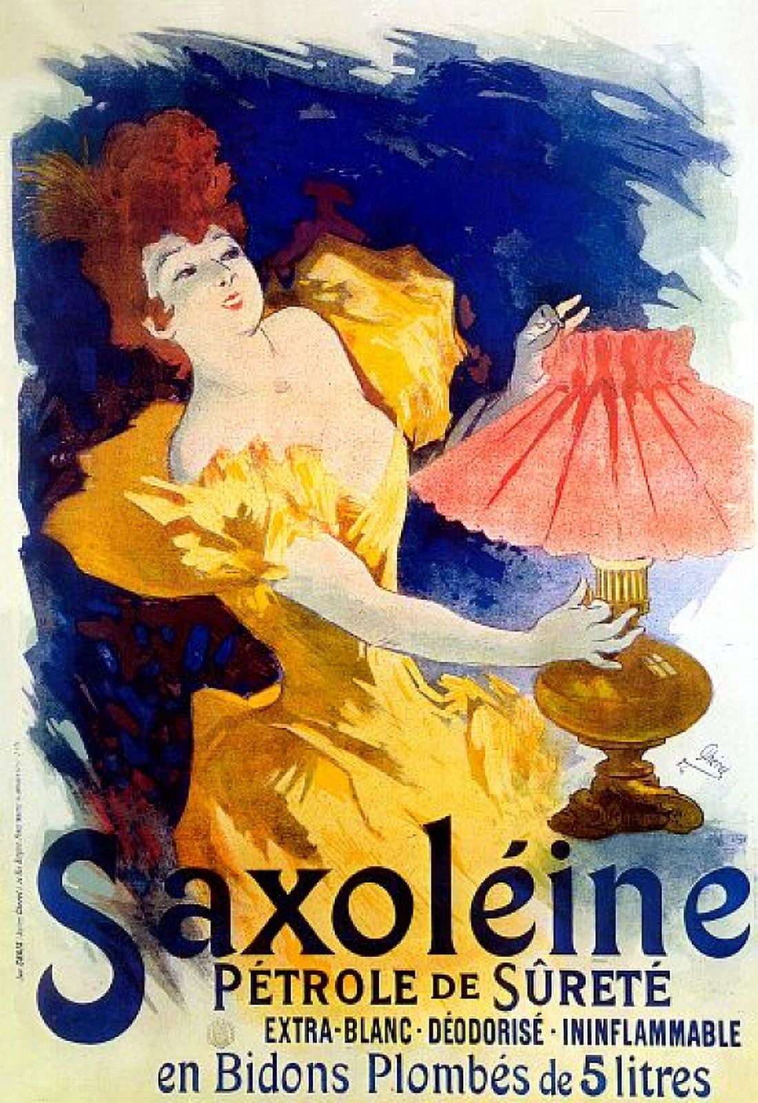 Vintage French Advertising Art Saxoleine Petrole Canvas Art - (24 x 36)