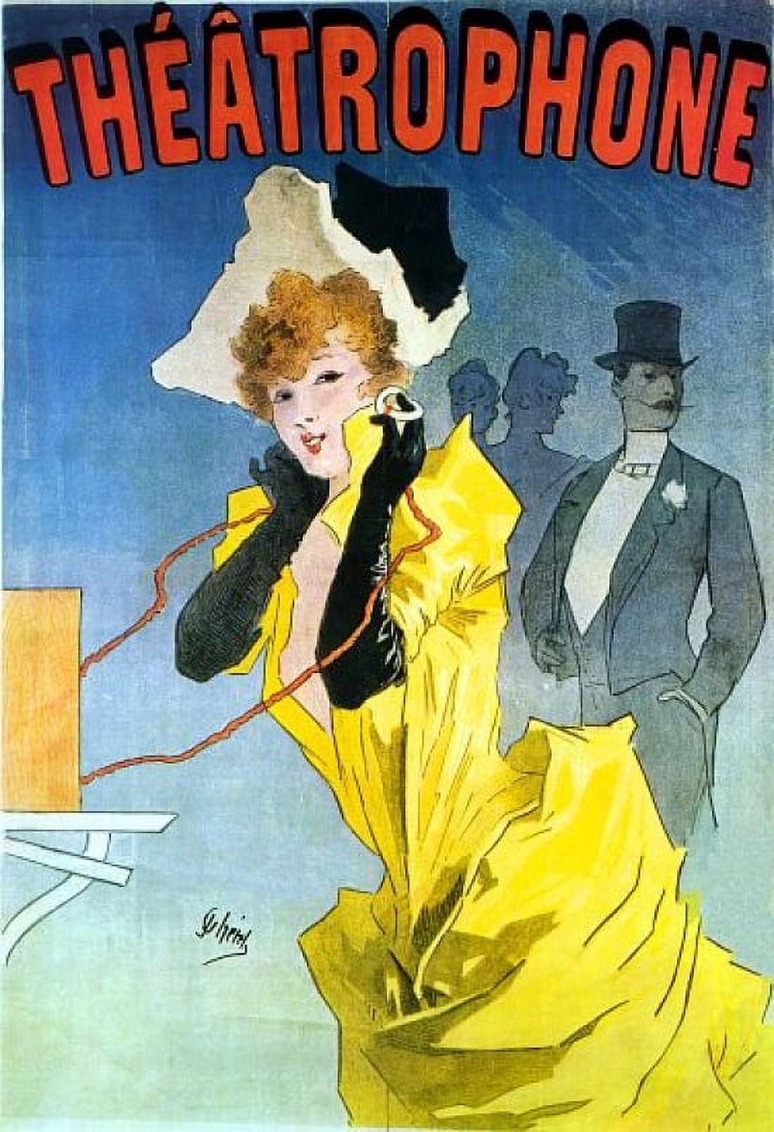 Vintage French Advertising Art THEATROPHONE Canvas Art - (24 x 36)