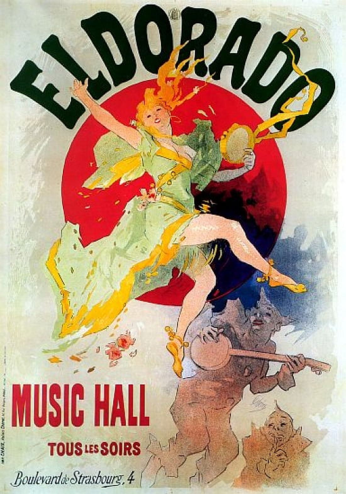 Vintage French Advertising Eldorado Music Hall Canvas Art - (18 x 24)