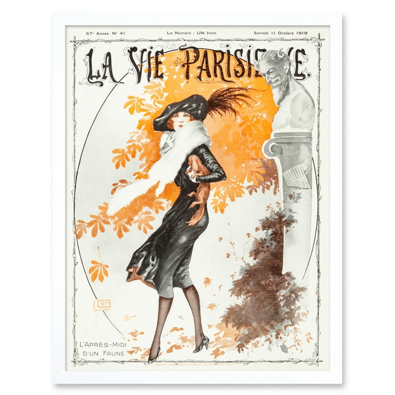 Society6 ケース Livin' la vida Frenchie by PaperTigress Vintage French Fashion La Vie Parisienne Fall Fashion Woman