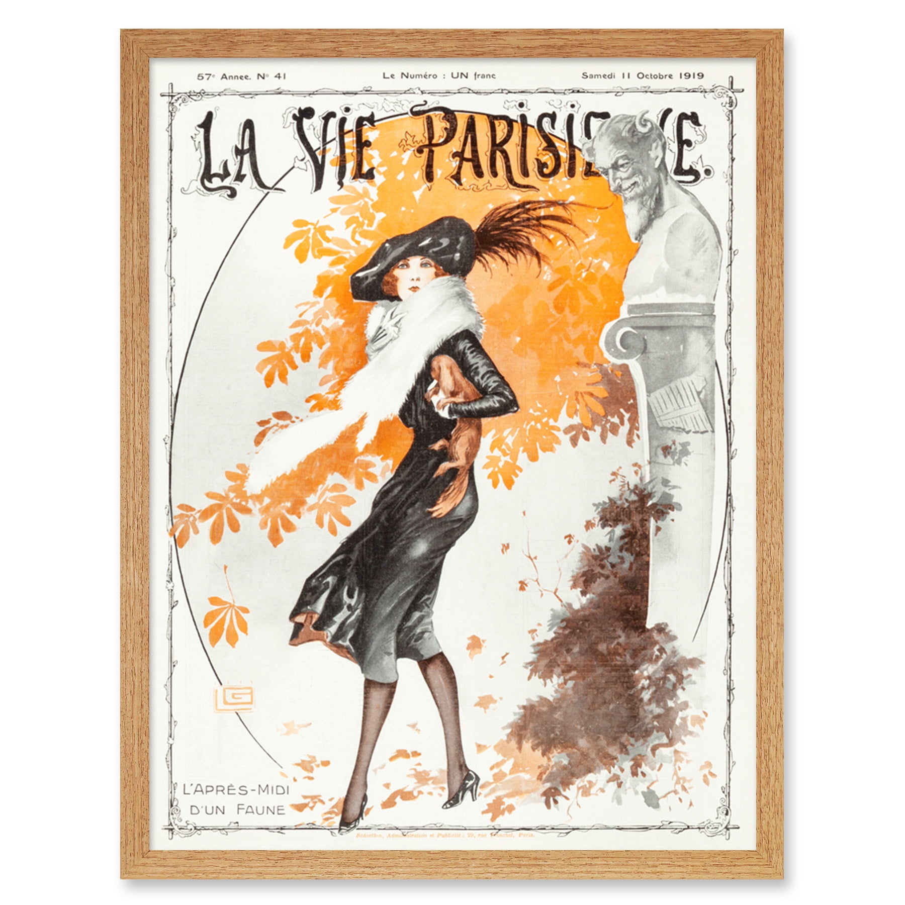 Vintage French Fashion La Vie Parisienne Fall Fashion Woman Dog