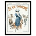 thumbnail image 1 of Vintage French Fashion La Vie Parisienne Travel Forest or Ocean Magazine Cover Art Print Framed Poster Wall Decor 12x16 inch, 1 of 5