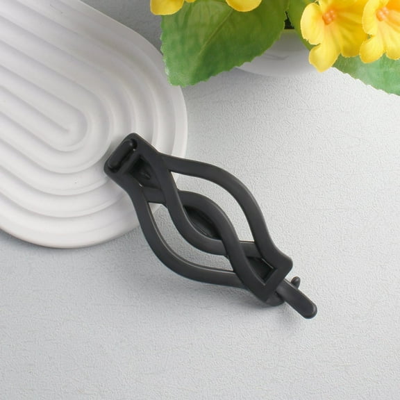 Vintage French Flat Hair Clips for Women & Girls - Barrettes for Thin/Thick Hair, Secure Hold Updos, 4.72 Inch Retro Hairpin with Floral Pattern