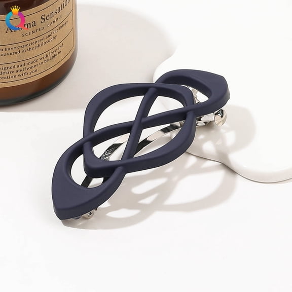 Vintage French Hair Barrette, Decorative Strong Hold Grip Barrette Hair Clips for Women, No Slip Styling French Hair Accessories for Women Blue