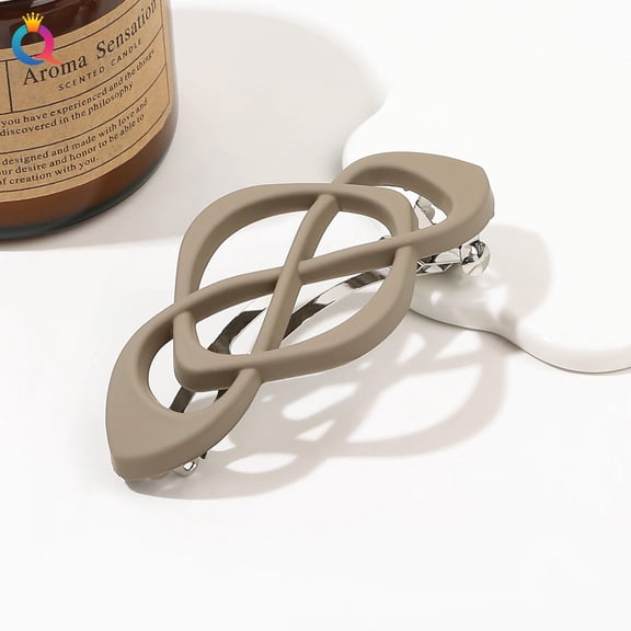 Vintage French Hair Barrette, Decorative Strong Hold Grip Barrette Hair Clips for Women, No Slip Styling French Hair Accessories for Women Coffee
