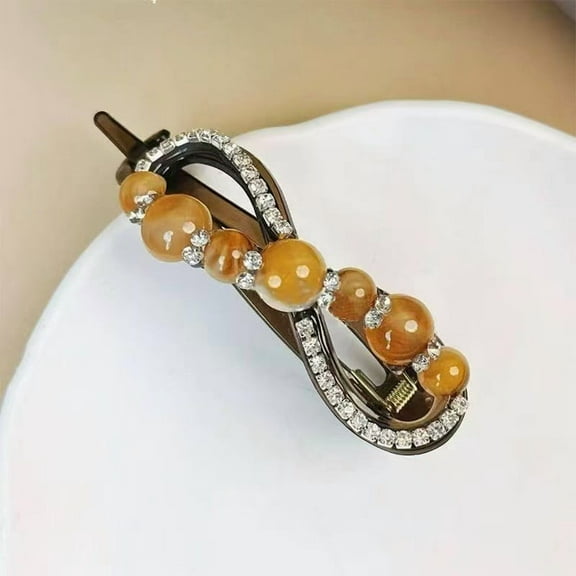 Vintage French Hair Pins Women Barrette Bobby Pins, Beads Clips No Head Back of the Head Hair Clips, Strong Durable Pins for Fine, Thick & Long Hair, Styling Accessories