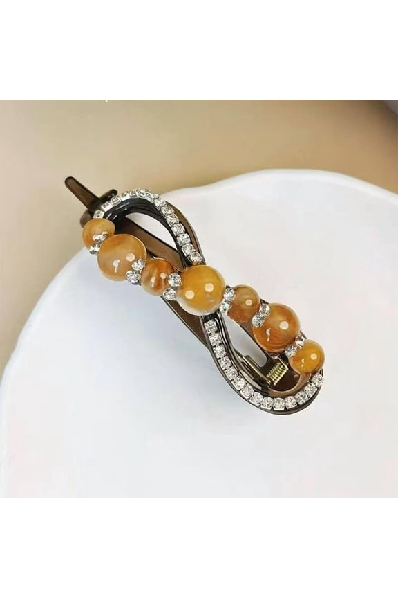 Vintage French Hair Pins Women Barrette Bobby Pins, Beads Clips No Head Back of the Head Hair Clips, Strong Durable Pins for Fine, Thick & Long Hair, Styling Accessories