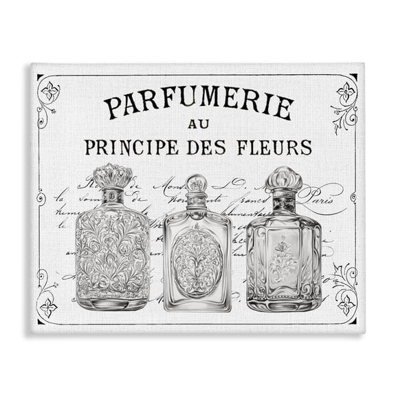 Stupell Industries Vintage French Perfumery Canvas Wall Art, design by Lettered and Lined, 24 x 30