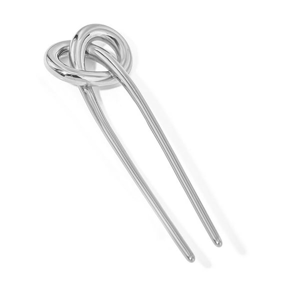 FARONZE Vintage French Sliver Hairpin for Women, Small Stainless Chignon Pin , Elegant Hair Pins, Metal Hair Sticks, Gold and Sliver, 3.94in