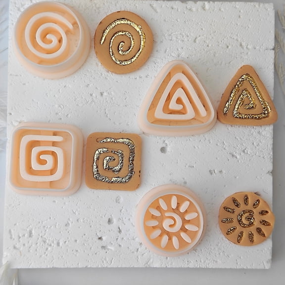 Vintage French Soft Pottery Earrings Mold Set - DIY Jewelry Making Kit for Unique Vintage Creations