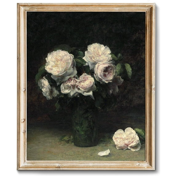 Vintage Home Decor, Moody Landscape Print - Wildflower Painting - Dark Autumn Print, 8" x 10" Unframed Canvas Prints for Bedroom Living Room Bathroom Wall Decor