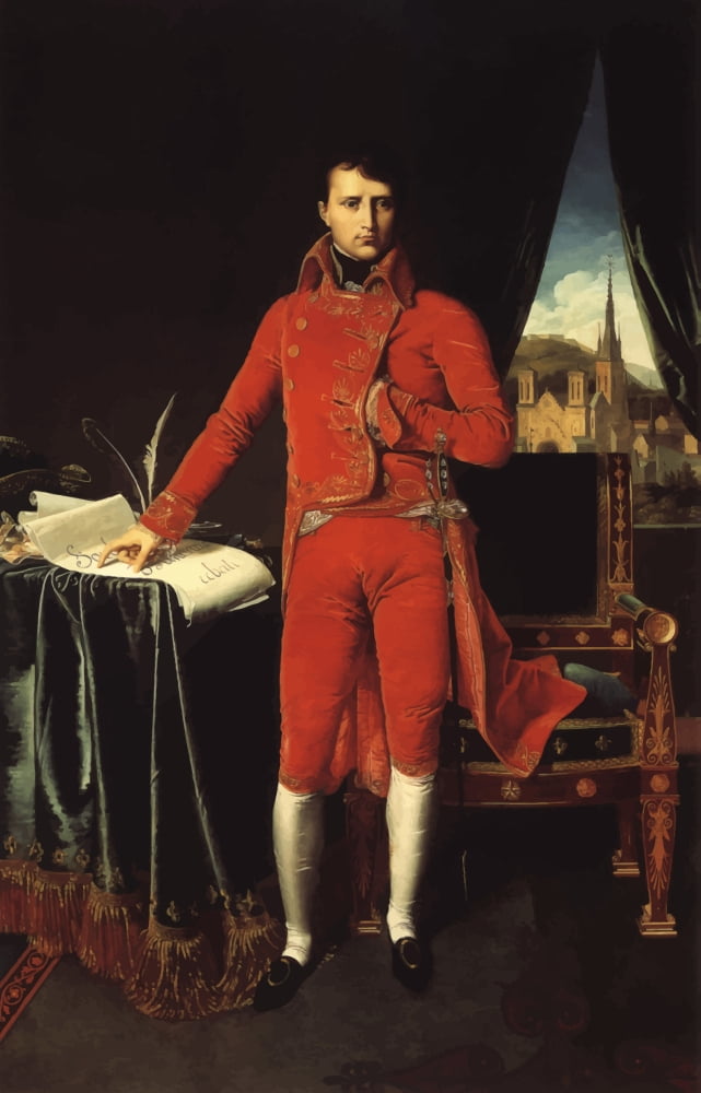 Vintage French history painting of Napoleon Bonaparte as 1st consul Canvas Art - John ParrotStocktrek Images (12 x 18)